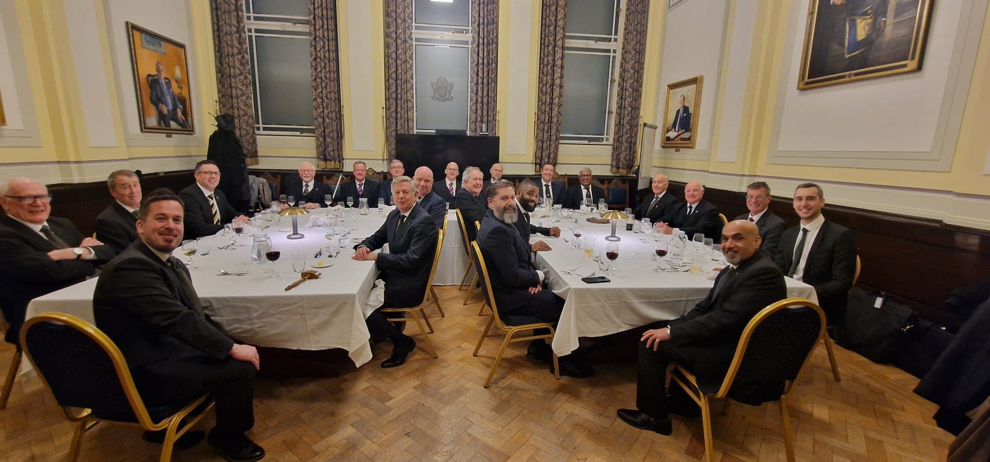 Members gathered for the festive board dinner